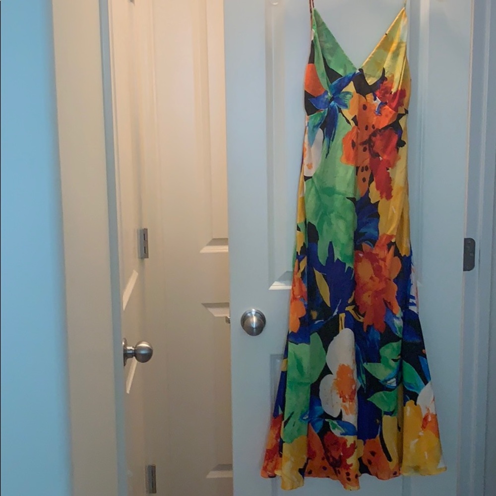 Vintage Ralph Lauren Blue Label silk dress